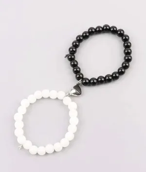 Couple Heart Bracelets Black thumbnail 1