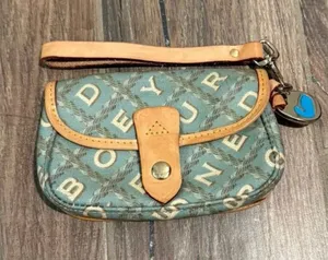 Dooney & Bourke Signature Logo Pouch Leather Wristlet thumbnail 1
