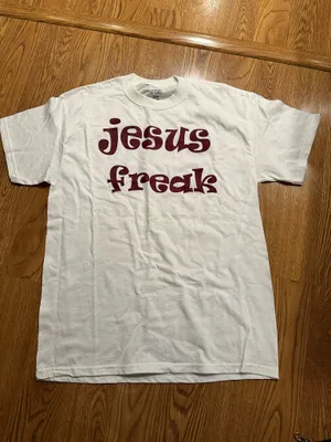 Jesus Freak white tee shirt unisex side medium new without tags thumbnail 2