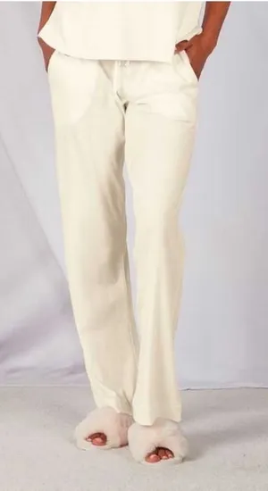 Faceplant Dreams Bamboo Pajama Pants - Ivory thumbnail 1