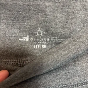 Offline By Aerie‎ Women's Leggings Regular Rise Cotton Polyester Gray Size Small thumbnail 5