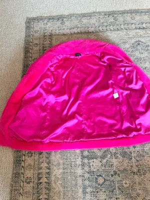 Majorelle Amora hot pink fuschia faux fur oversized coat S thumbnail 10