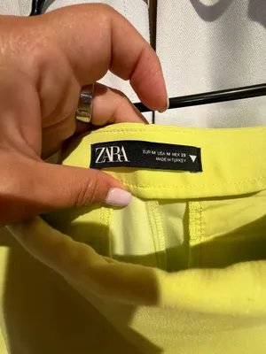 Zara Neon Lime Wrap-Front Skort thumbnail 2