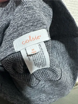 Colsie Heather Charcoal Seamless Bike Shorts thumbnail 3