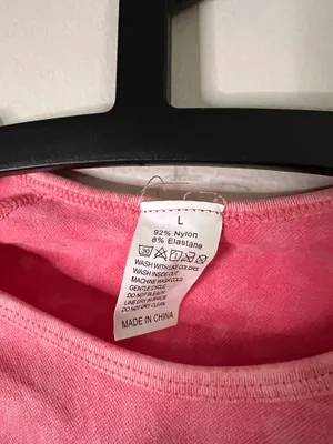 Women’s Pink Long Sleeve Crop Athletic Top Size L thumbnail 2