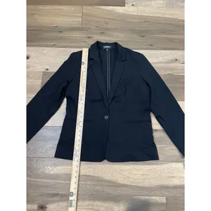 Express Stretch Tuxedo Single Button Blazer Black Size L thumbnail 5