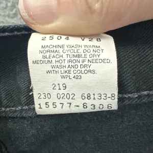 Vintage Levi's 577 Lower Rise Loose Fit Jeans Black Baggy 2000s Women's 12M x 31 thumbnail 6