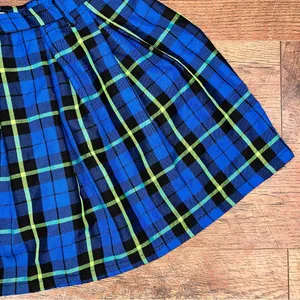 Hot Topic Blue Plaid Goth Schoolgirl Skirt thumbnail 3