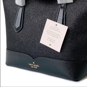 Kate Spade Black Glitter Tote Crossbody Satchel NWT thumbnail 8
