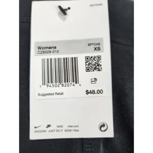 Nike Pants Womens XS Black Tight Leggings High Waisted Logo Swoosh Running Pants thumbnail 6