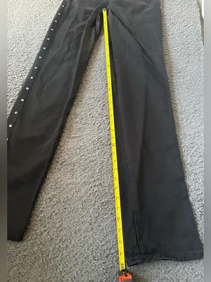Vintage Rocky Mountain Jeans (Rockies) Black Studded High Rise 23x36 Long thumbnail 2