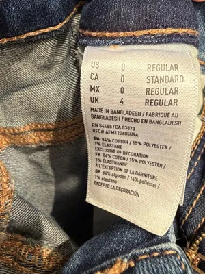 American Eagle Outfitters Juniors Dark Blue Cropped Slim Straight Jeans Size 0 thumbnail 6