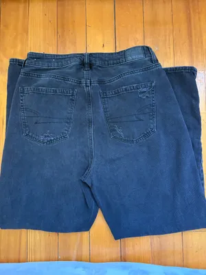 Black American Eagle Mom Jeans  thumbnail 3
