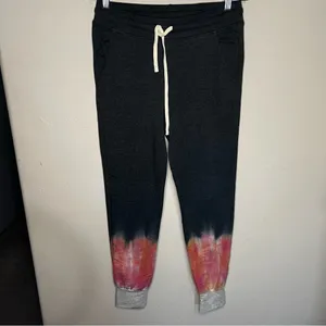 Sundry Gradient Ombré‎ Charcoal Gray Pink Sweatpant Joggers thumbnail 2