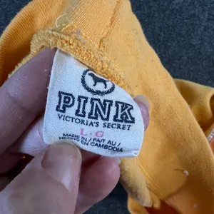 Victorias Secret PINK Sweatpants Orange Yellow Graphic Joggers Large Y2K Style‎ thumbnail 3