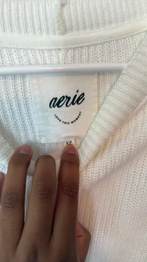 White aerie sweater thumbnail 5