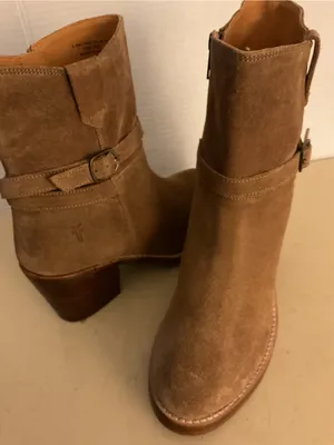 Frye Women's Suede Chelsea Heeled Boots US 6.5 thumbnail 6