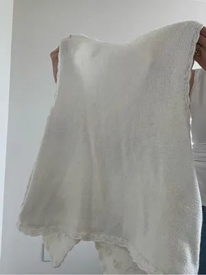 Vintage Yarnworks Cream Knit Floral Embroidered Vest thumbnail 6