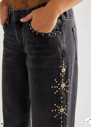 Free People Cooper Studded Boyfriend Jeans thumbnail 1