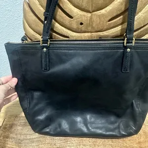 Vintage Coach Y2K black leather bag - EUC thumbnail 6