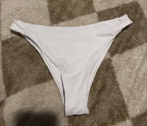 White Bikini Bottoms Size M thumbnail 1