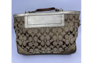 Coach Shoulder Bag Medium Msrp Beige Brown Jacquar thumbnail 3