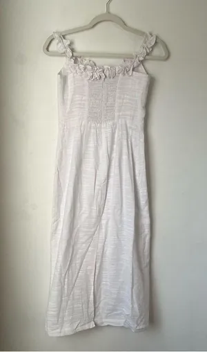 Petal & Pup Florez White Off the Shoulder Ruffle Midi Dress 4 thumbnail 12