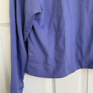 Athleta Retroterry Polo Sweatshirt Purple Lavendar Long Sleeve Collar Size M‎ thumbnail 8