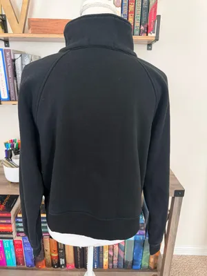 Sunbs Black Quarter Zip Oversized Sweatshirt Size M thumbnail 2