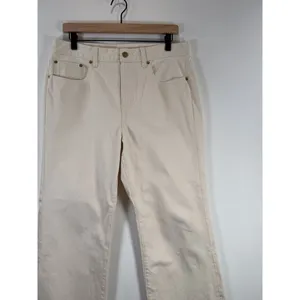 J.CREW Womens Jeans Beige Denim High Rise Relaxed 84 Kickout Crop Rigid Size 29 thumbnail 7