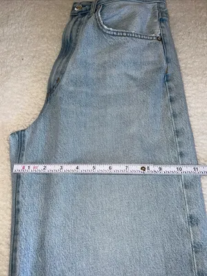 AGOLDE Cinched Hem Loose Taper Jeans Light Wash‎ Size 27 thumbnail 13