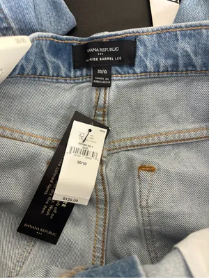 Banana Republic barrel high rise Jeans light wash size 30 thumbnail 3