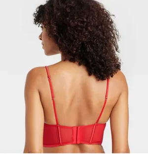 Auden™ Women's Rhinestone Lingerie Corset - Red thumbnail 4