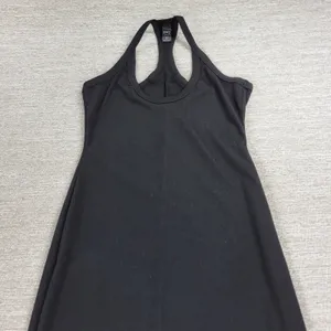 DAZY Shein Ribbed Maxi Dress Small Black Racerback Sleeveless Back Slit Bodycon thumbnail 4