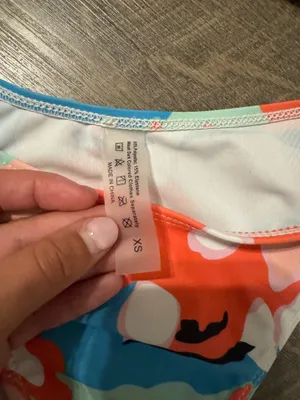Colorful Abstract Print Triangle Bikini Multiple Size XS thumbnail 2
