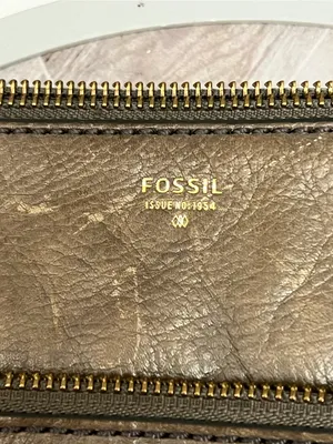 Fossil Issue No. 1954 Brown Leather Crossbody Bag Grommet Studded Purse thumbnail 2