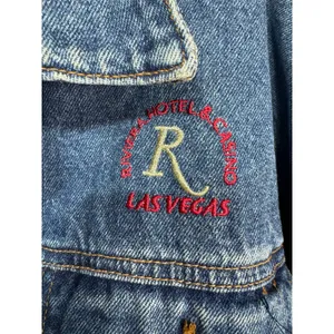 Vintage‎ Riviera Blues Las Vegas Denim Jacket Riviera Hotel Casino Fireworks L thumbnail 5
