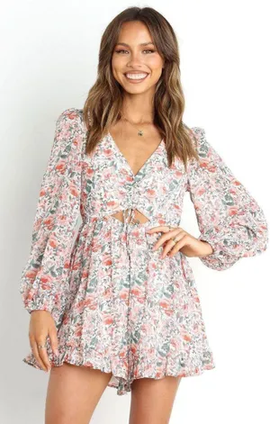 Floral Romper Multi Size 0 thumbnail 1
