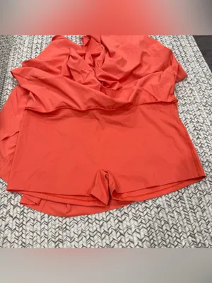 NWOT Halara Orange Breezeful High Waisted High Low 2-in1 Maxi Skirt thumbnail 9