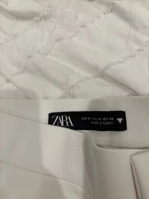 ZARA White Cropped Pants thumbnail 2