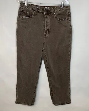 ana Highest Rise Vintage Straight Jeans. Brown Sz 14Ab thumbnail 1