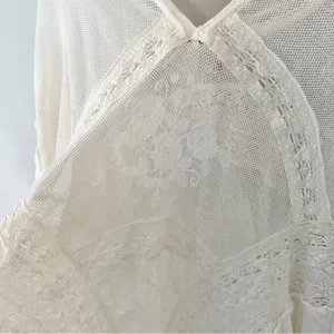 Free People Layered In Lace Swing Dress Tunic Ivory White Small thumbnail 12
