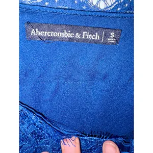 Abercrombie & Fitch Royal Blue Satin Lace Cami Camisole Tank Top Womens Size S thumbnail 4