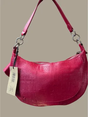 Steve Madden Red Embossed Logo Shoulder Bag with Coin Purse thumbnail 2