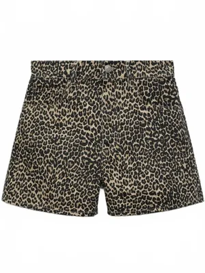 Mango Leopard-Print Straight Shorts NWT Leopard Brown Size 8 / EUR 40 thumbnail 6