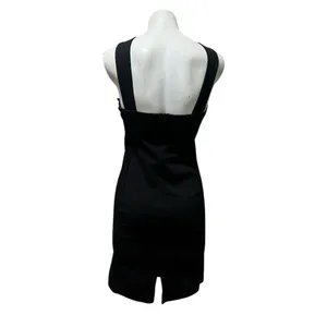 Zara Women's Black Bodycon Knee Length Dress Size M Sleeveless thumbnail 7