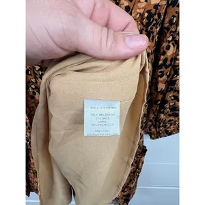 Sugarlips Leopard Print Long Sleeve Ruffle Hem Mini Dress Size M Animal thumbnail 10
