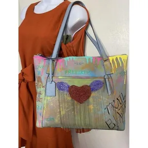 kate spade w handbag customized by me w graffi mul thumbnail 8