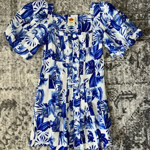 Farm Rio Garden Tiles Mini Dress thumbnail 1