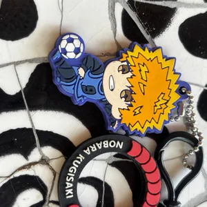 Jujutsu Kaisen Nobara Kugisaki Kura Sushi‎ & Blue Lock Rensuke Kunigami Keychain thumbnail 3